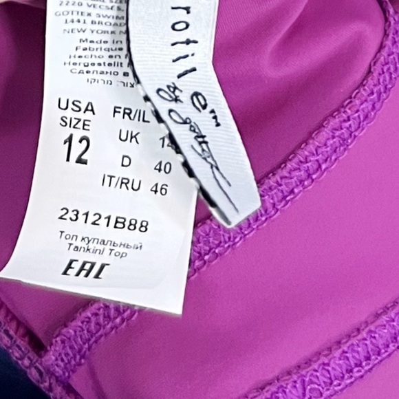 NWT Profile by Gottex Belle Curve V-Neck Halter Tankini Top - Picture 6 of 6